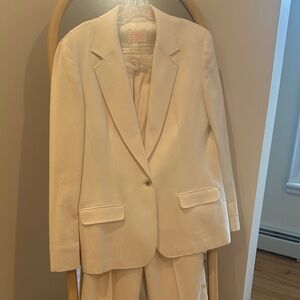 Vintage Wool Pendleton Elegant Winter White Blazer and Pants Set